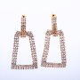 Earrings with crystal stones gold