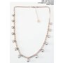 Stainless steel necklace with pendants with crystal stones rose gold