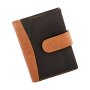 Tillberg women and men credit card case made from real leather black+cognac