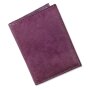 Wallet/credit card case made from real leather, purple