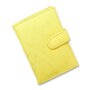 Credit card case made from real leather, yellow
