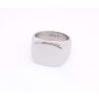 Ring made from stainless steel, size #21, 61 mm circumference silver