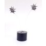 Set Perlenkette mit Edelwei&szlig;-Anh&auml;nger und -Ohrringe, antik silber + Kristallsteine