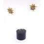 Set Perlenkette mit Edelwei&szlig;-Anh&auml;nger und -Ohrringe, antik gold + Kristallsteine