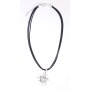 Necklace with edelweiss pendant with crystal stones