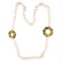 Necklace gold with yellow pendants