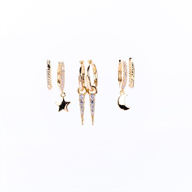 Earrings plated with real 18k gold