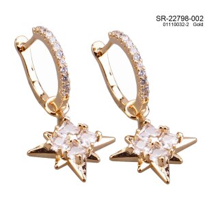 Earrings + pendant with zirconia stones