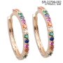 Earrings with multi coloured stones plated with real 18k...