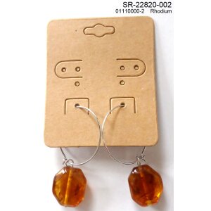 Hoops earrings with pendant