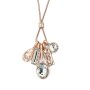 Necklace with pendant, matt rose gold