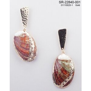 Earrings with shell pendant