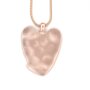 Necklace 80 cm + heart shaped pendant 4,8 x 6 cm, matt rose gold