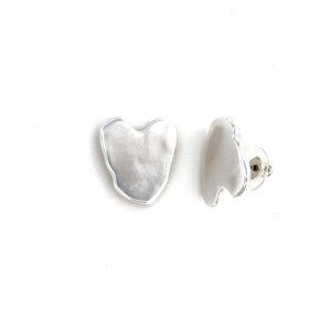 Heart shaped earrings silver