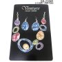 Set necklace + earrings, multi colour
