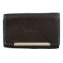 Tillberg ladies wallet made from real nappa leather black+royal blue