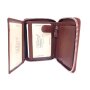Tillberg wallet made from real nappa leather with all around zipper reddish brown