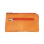 Key wallet made from real leather, orange