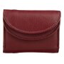 Small wallet made from real nappa leather wine red