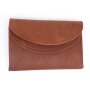 Small wallet made from real nappa leather cognac