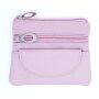 Unisex key case made of genuine leather 8,5x12x1cm baby pink
