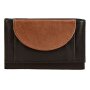 Tillberg wallet made from real leather 6,5 cm x 9 cm x 1,5 cm black+light blue