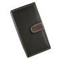 Tillberg ladies wallet made from real nappa leather 9,5 cm x 17,5 cm x 3,5 cm black+dark brown