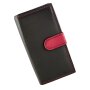 Tillberg ladies wallet made from real nappa leather 9,5 cm x 17,5 cm x 3,5 cm black+pink