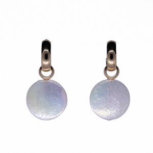 Earrings with round pendamt