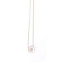 Stainless steel necklace with round pendant with crystal stones rose gold