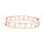 Stainless steel bracelet with lettering HAPPY with...