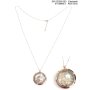 Necklace 80 + 3 cm pendant, stainless steel, rose gold