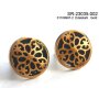 Round stud earrings, stainless steel, gold