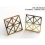 Square earrings, stainless steel, gold
