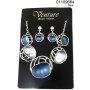 Set necklace + earrings, blue combination