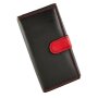 Tillberg ladies wallet made from real nappa leather 9,5 cm x 17,5 cm x 3,5 cm black+red