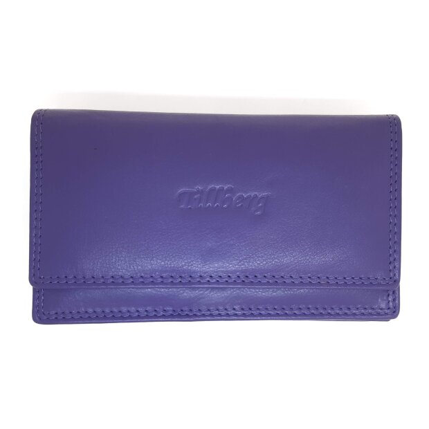 Tillberg ladies wallet made from real nappa leather 16,5 cm x 10 cm x 3 cm purple