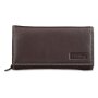 Tillberg ladies wallet made from real leather 10 cm x 17 cm x 4 cm dark brown