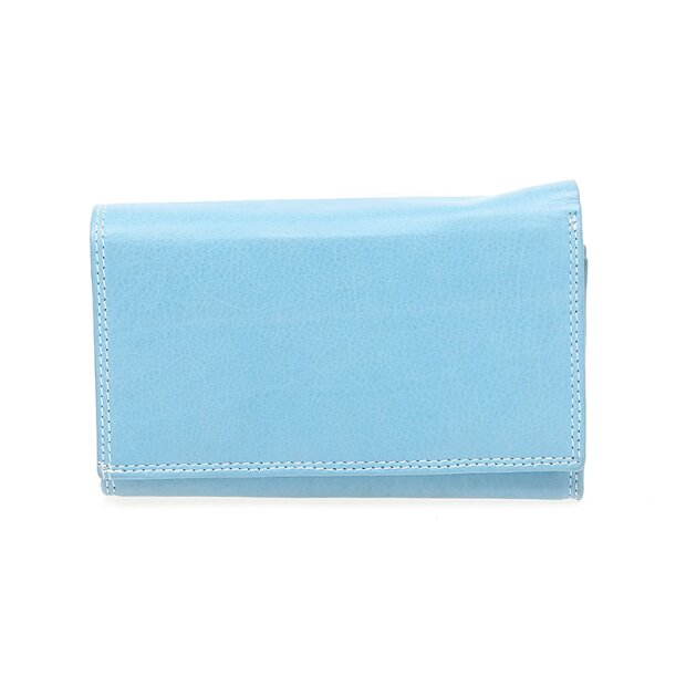 Tillberg ladies wallet made from real leather 9 cmx15cmx3,5cm light blue