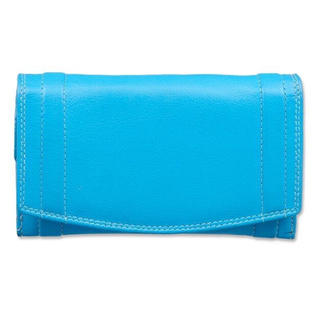 Tillberg ladies wallet made from real nappa leather 10,5x17x3 cm royal blue