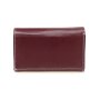 Tillberg ladies wallet made from real leather 9 cmx15cmx3,5cm wine red+white