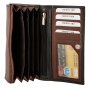 Tillberg ladies wallet made from real nappa leather black+reddish brown
