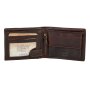 Real !!! Wild mens wallet purse water buffalo leather 10x12.5x2 cm darkbrown