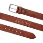 Buffalo leather belt 4 cm wide, length 90,100,110,120 cm 6 pieces, jeans, without seam, light brown