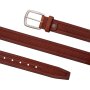 Buffalo leather belt 4 cm wide, length 90,100,110,120 cm 6 pieces, with embossing, light brown