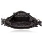 Real leather shoulder bag, hand bag black