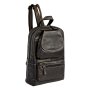 Real leather backpack in different colours Black