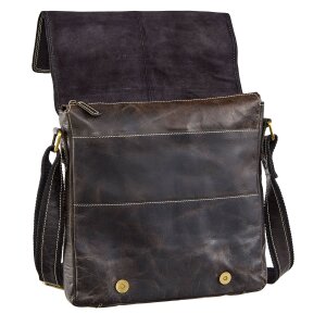 Real leather shoulder bag black