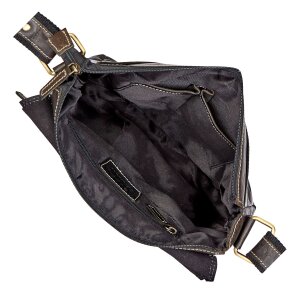 Real leather shoulder bag black