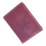 Mens wallet made from real leather with cowboy and horse motif, pink